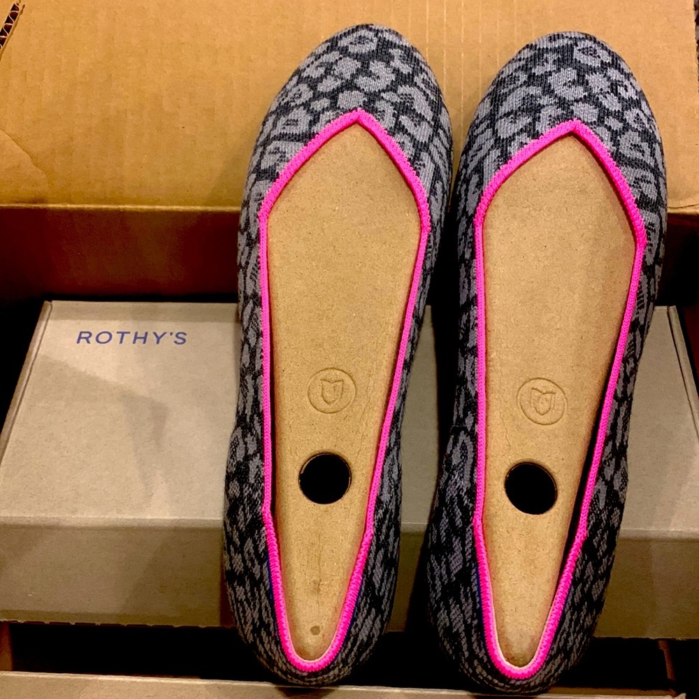 NIB Rothy’s haze spot flats.